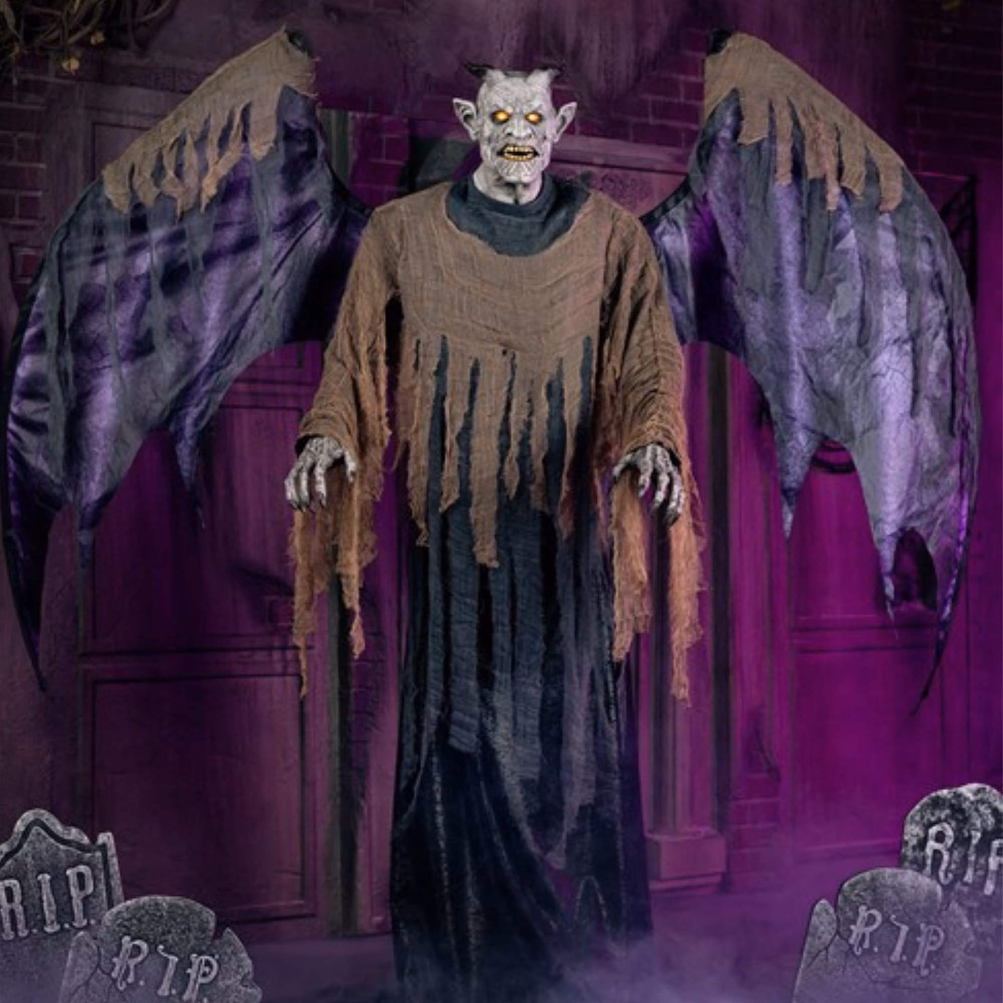 Untitled design Halloween 7FT Animatronic Craggoth the Demon Gargoyle